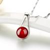 925 Sterling Silver Fashion Classic Auspicious Black Onyx Pendant Necklace Birthday Party Anniversary Gift