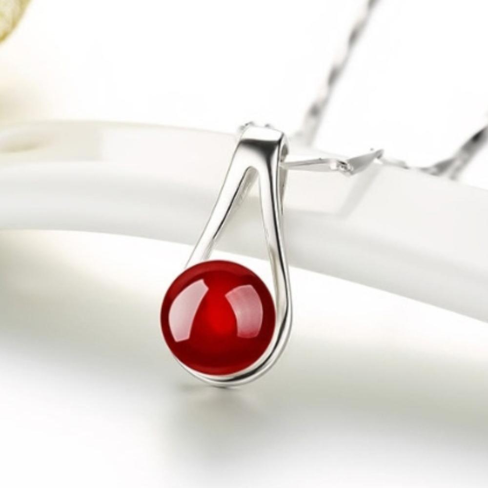 925 Sterling Silver Fashion Classic Auspicious Black Onyx Pendant Necklace Birthday Party Anniversary Gift