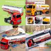 Childrens Large Plastic Fuel Tanker Inertia Drive With Lights Engineering Vehicle For Interactive Play