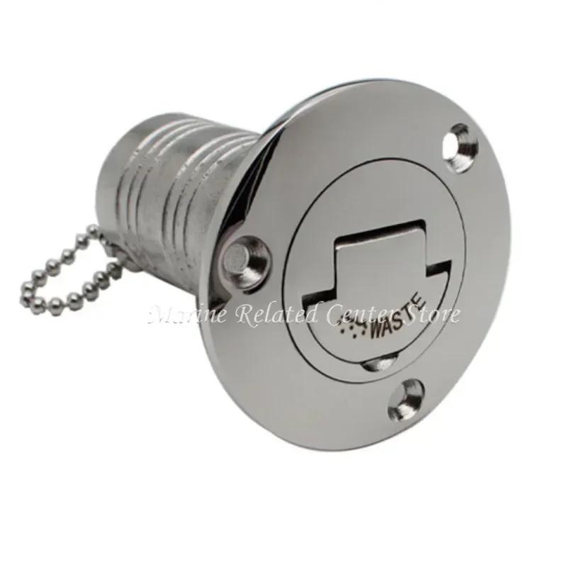 45/90 Degree Stainless Steel 316 Deck Filler Cap GAS DIESEL FUEL WASTE WATER 50mm(2inch) Marine Boat Yacht Hardware Deck Filler
