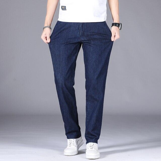 Thin Cotton Denim Casual Pants Men 