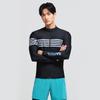 BARREL Men'S Ocean Zip-Up Rash Guard Black (Bi2Mwrg08Blk)