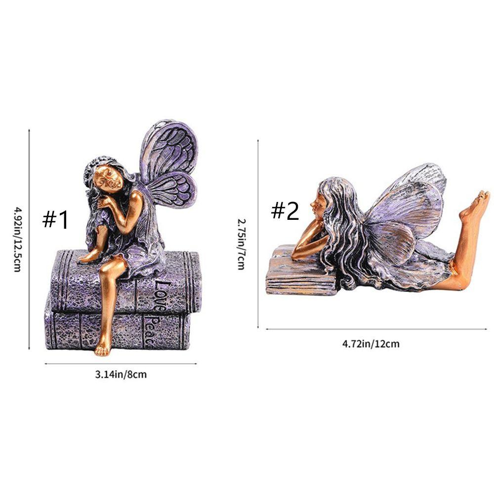 Handmade Fairy Figurines Funny Fairy Desktop Ornament Creative Angel Girl Statue Outdoor