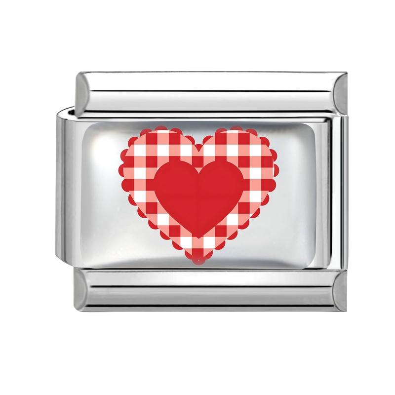 

Y2K Red Series Flower Cherry Heart Bow Butterfly Love Italian Charm Links Fit 9mm Stainless Steel Bracelet Women DIY Making