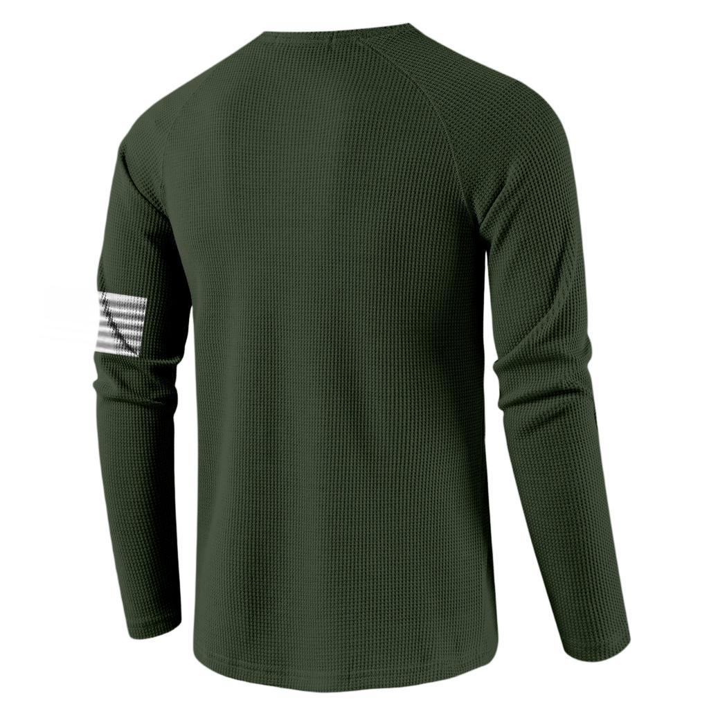 Men's Loose Casual Button Down Collar Long Sleeve Top