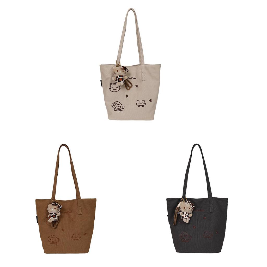 Canvas Bag For Women Large Capacity Casual Travel With Zipper Closure For Daily Use