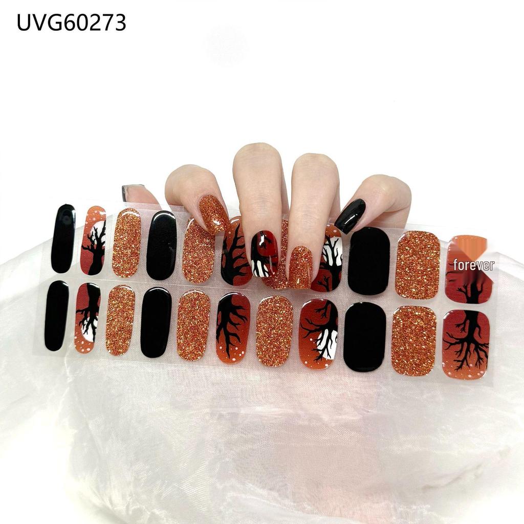 Transparent Nude UV Gel Nail Art Stickers: Semi-Cured, Semi-Baked Manicure Sheets