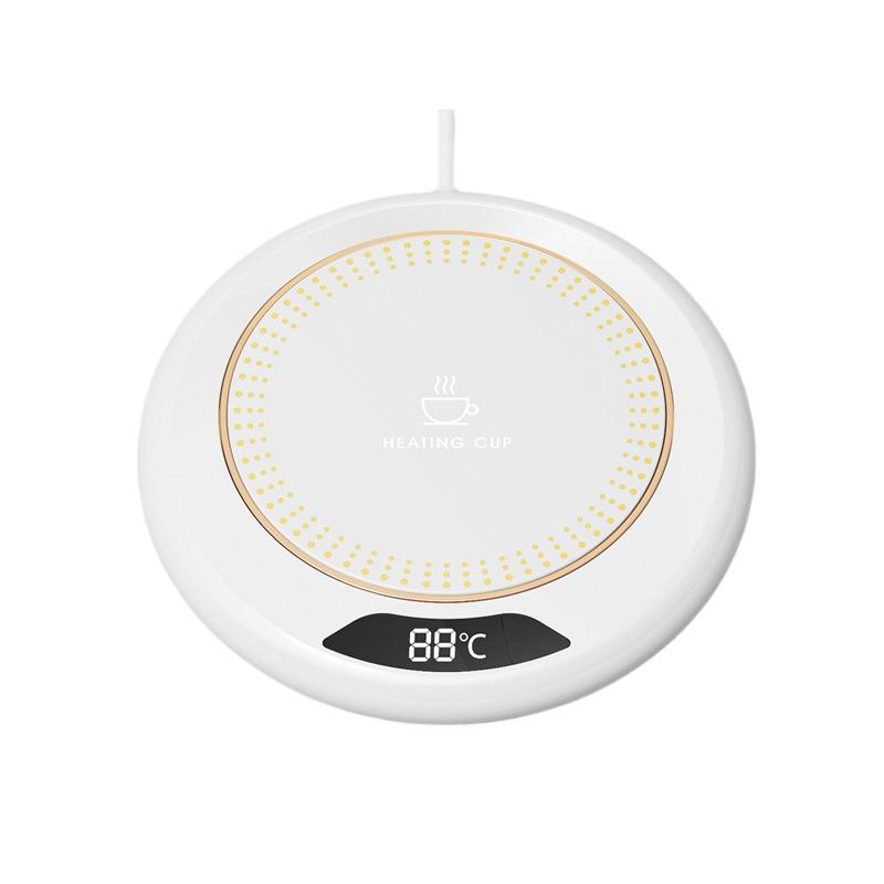 Podgrzewacz do kubków z sterowaniem dotykowym, 3-stopniową regulacją temperatury i wyświetlaczem
