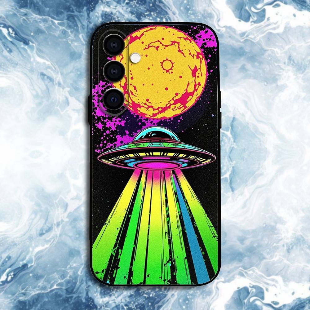 UFO Alien Thing Phone Case For Samsung Galaxy A73,A72,A71,A70,A53,A52,A51,Others Soft Black Shell