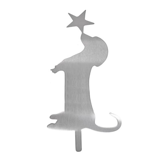 

Christmas Dachshund Dog Tree Topper Metal Dog Tree Topper with Star for Holiday Party Decor Cute Puppy Ornament for Doggie Lovers