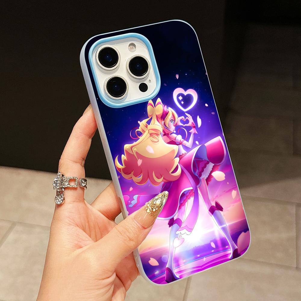 Sakura Uta Cure Idol Jelly Double layer Light Blue Mobile Phone Case for iPhone 17 16 15 14 13 12 11 Air Pro Max Plus Protective
