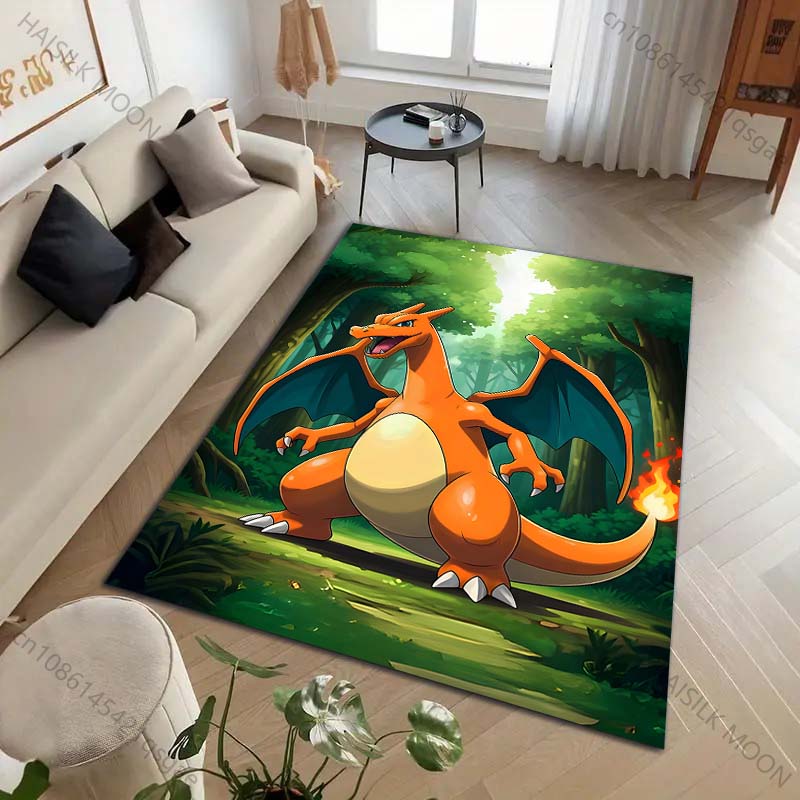 1PC Pocket Monsters Charizard Carpet for Living Room Bedroom Kid's Room Home Decor Area Rug Sofa Cloakroom Play Mat for Gifts