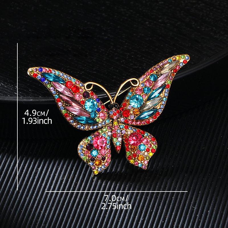 

Full Zircon Butterfly Brooch For Women Luxurious Animal Corsage Pins Wedding Party Clothing Accessories Jewelry Gifts