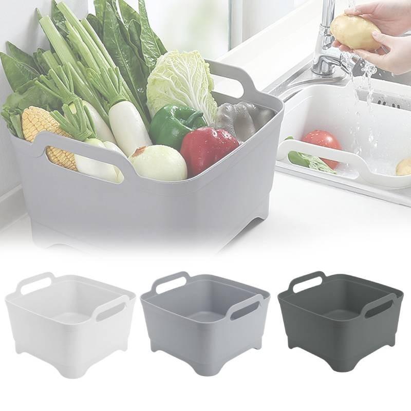 Multi-functional Kitchen Colander Basket For Fruits And Vegetables Portable And Space-saving