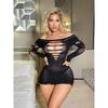 Long Sleeve Hip Wrap Skirt Sex Underwear Mesh Sexy onesie Pajamas Backless Tights
