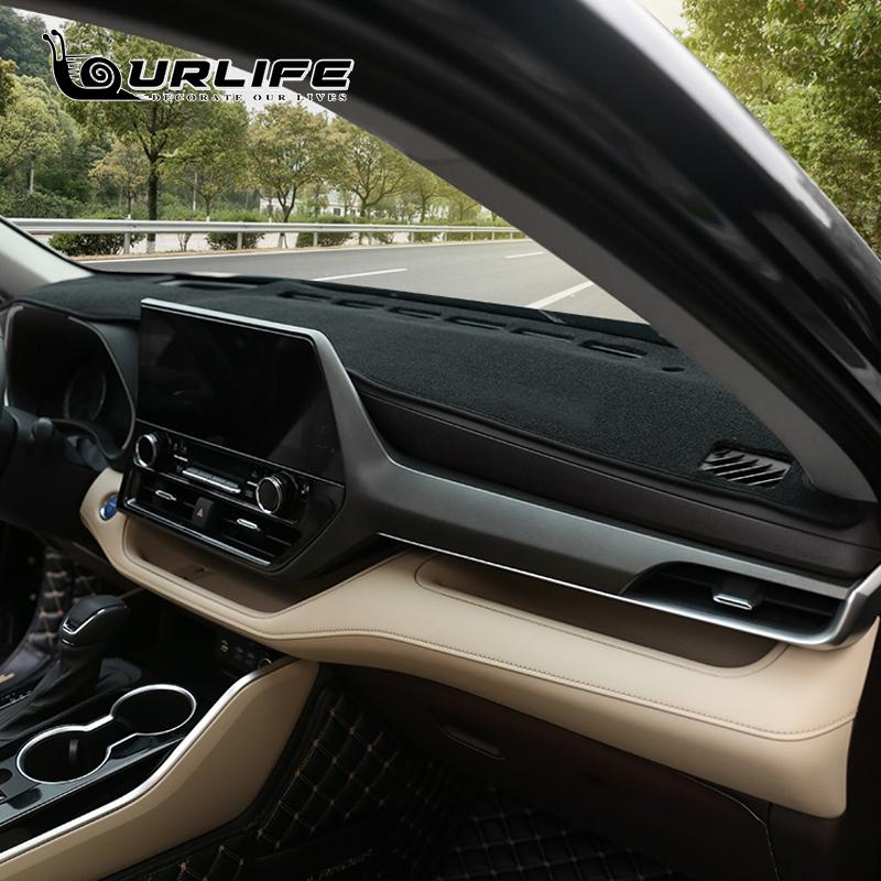 Toyota Highlander Kluger XU70 2022 2023 için Araba Gösterge Paneli Örtüsü Otomatik Gösterge Paneli Mat Kaymaz Güneşlik Pedi Halılar