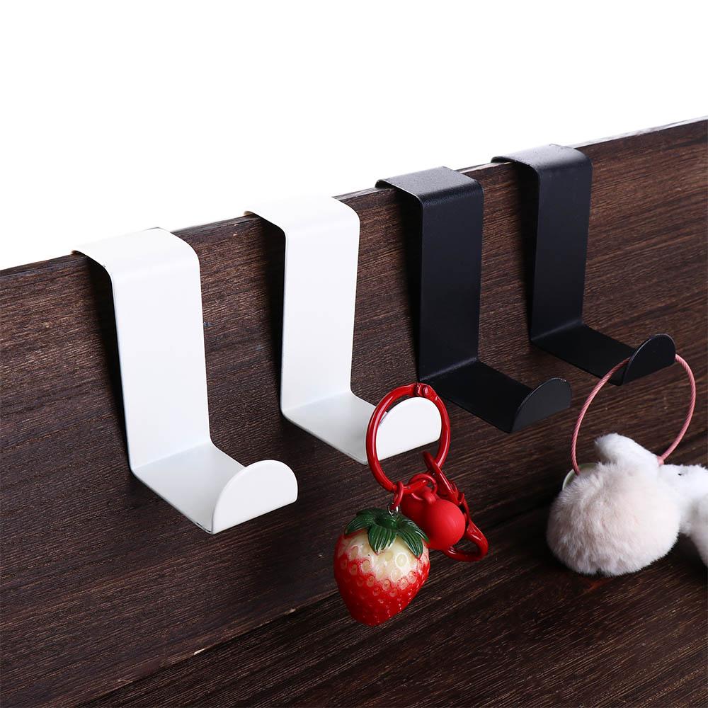 Punch-Free For Kitchen Bathroom Door Rear Organizer Storage Rack Clothes Hanger Hook Key Hook
