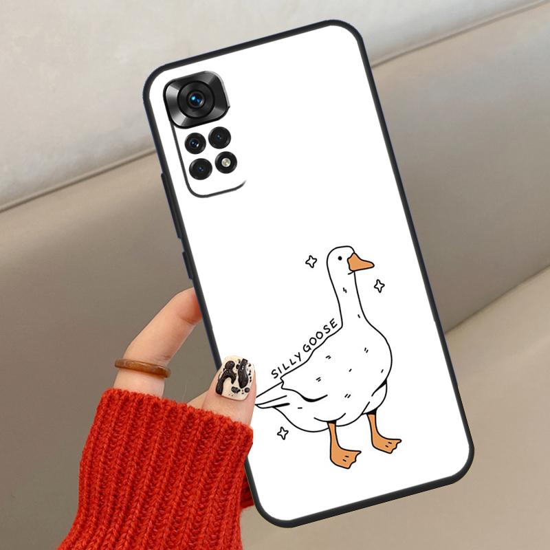 Cartoon Niedliche Gans Ente Hülle Für Xiaomi Redmi Note 13 12 11 10 14 15 Pro Plus Abdeckung Für Redmi 15C 14C 10C 12C 13C 15