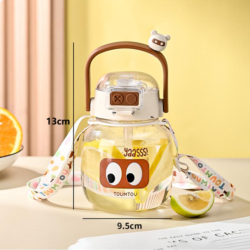 600ml Portable Plastic Straw Water Cup Sports Water Bottle High Value Outdoor Camping Drinking Tools Children's Straw Cup