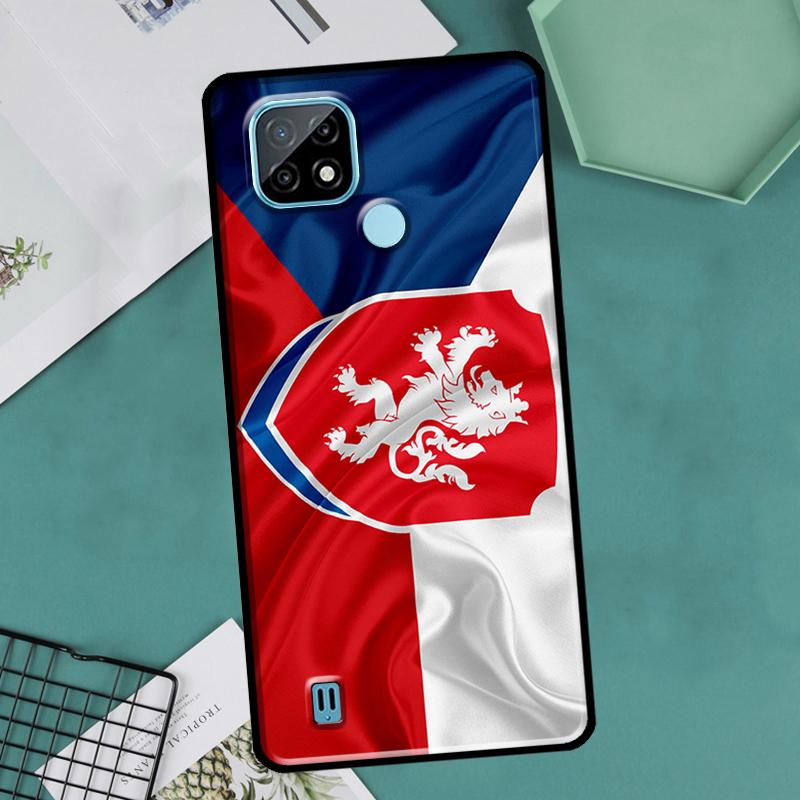 Czech Republic Flag For OnePlus 10 9 Pro 8T 9R 10R Nord2 Case For Realme 8 Pro 9 GT Neo 3 2 Master 8i 9i Cover