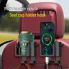 Car Cup Holder & Hook: Multifunctional Rear Seat Storage with Phone Holder