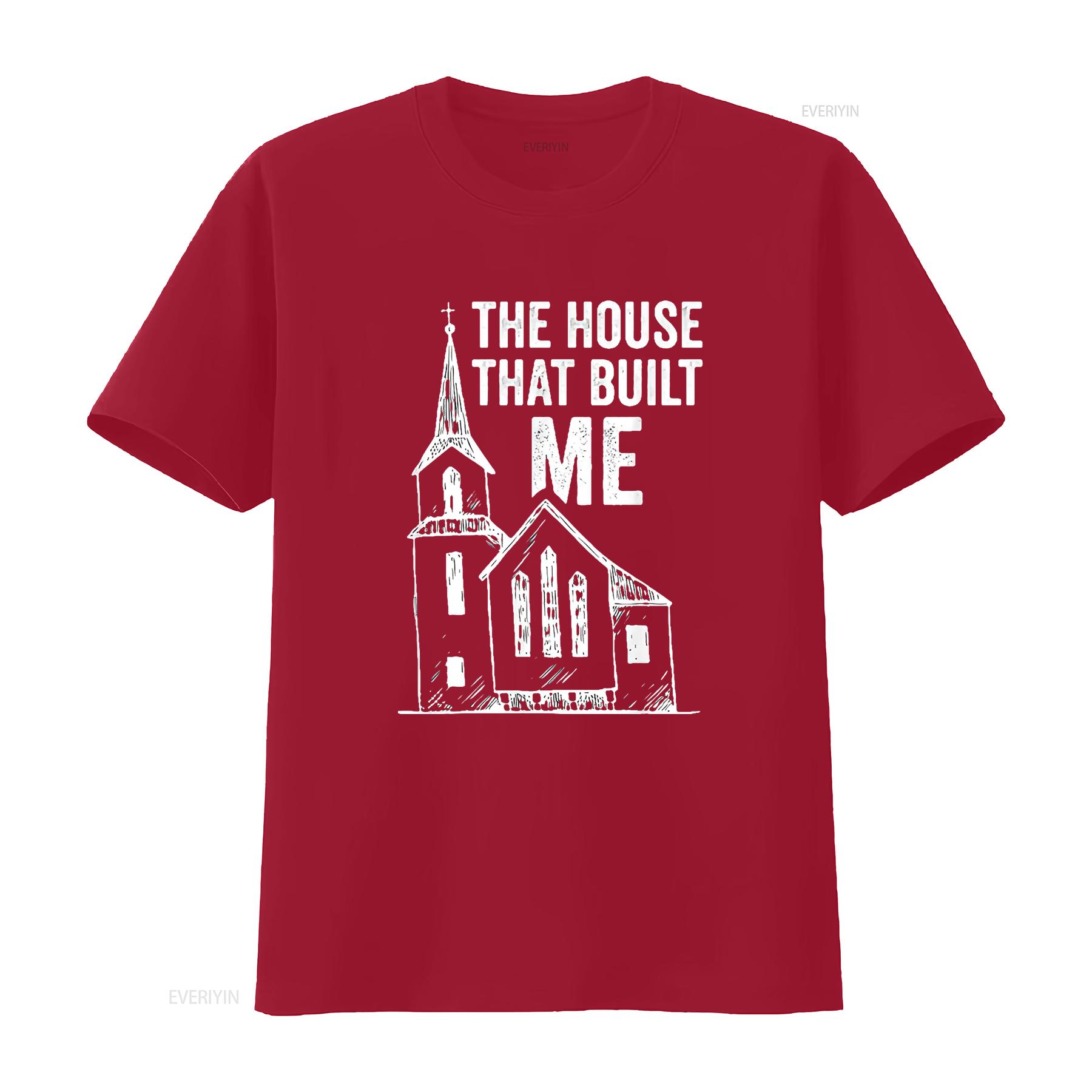 

Womens Christian Design The House That Built Me T Shirt Black Large vintage Washed fashion Unisex streetwear Slightly Casual S