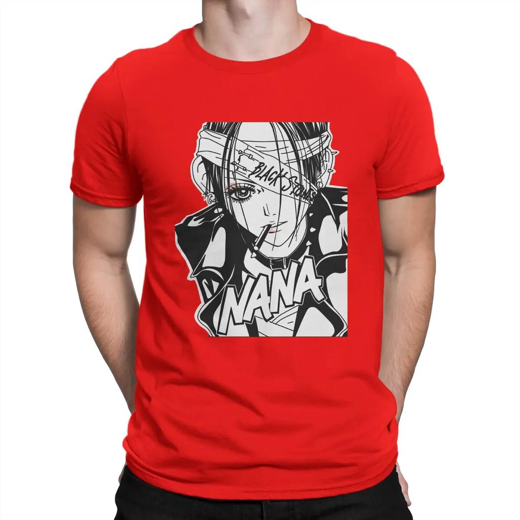 Men Black Stones T Shirt NANA Osaki Manga 100% Cotton Clothes Hipster Short Sleeve Crewneck Tees New Arrival T-Shirts