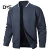 Herren Sweatshirtjacke Jacquard-Design Einfarbig Langarm Casual Top Stehkragen Lockerer Reißverschluss Outdoor Streetwear Mantel Sweatshirts