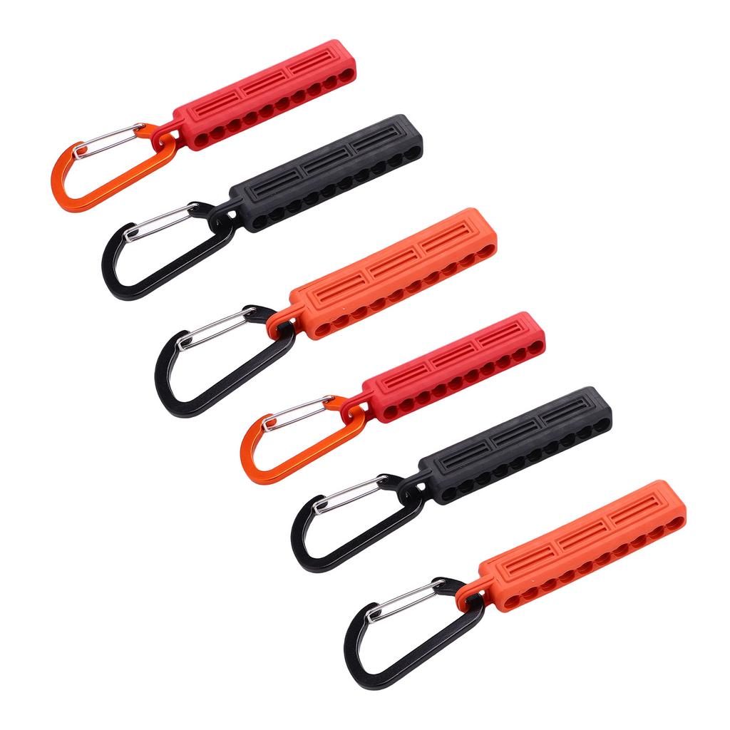 6 Pcs 10 Hole Bit Holder 1 4 Inch Shank Screwdriver Drill Bit Storage Organizer with Clip Hook
