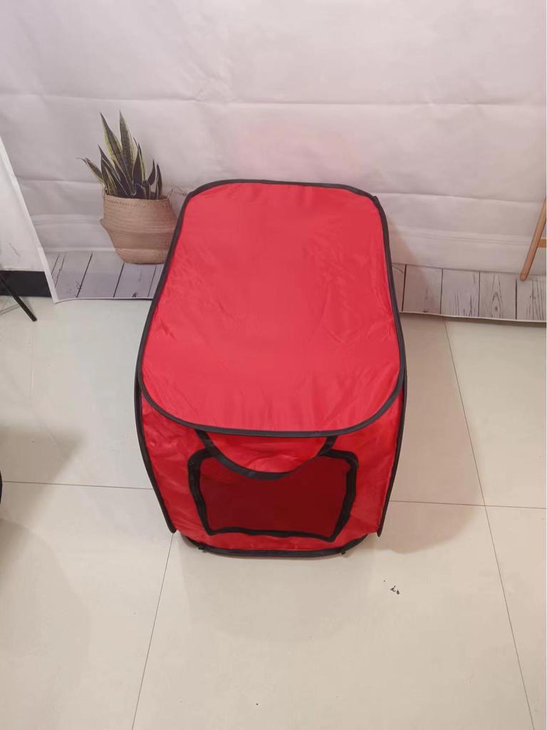 Foldable Scratch-Resistant Oxford Cloth Portable Dog Kennel for Car and Outdoor Use