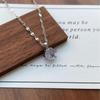 Sterling Silver Zirconia Solitaire Necklace: Six-Prong Light Luxury Clavicle Chain, High-End Niche Design.