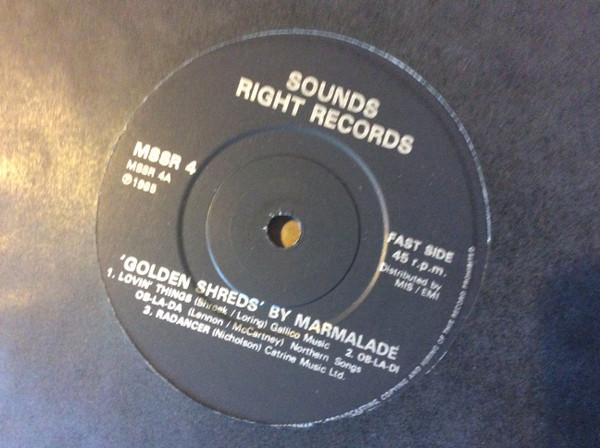 

7-дюймовая пластинка MARMALADE - Golden Shreds MSSR4 Звучит правильно Re 1985 UK Поп Б/У