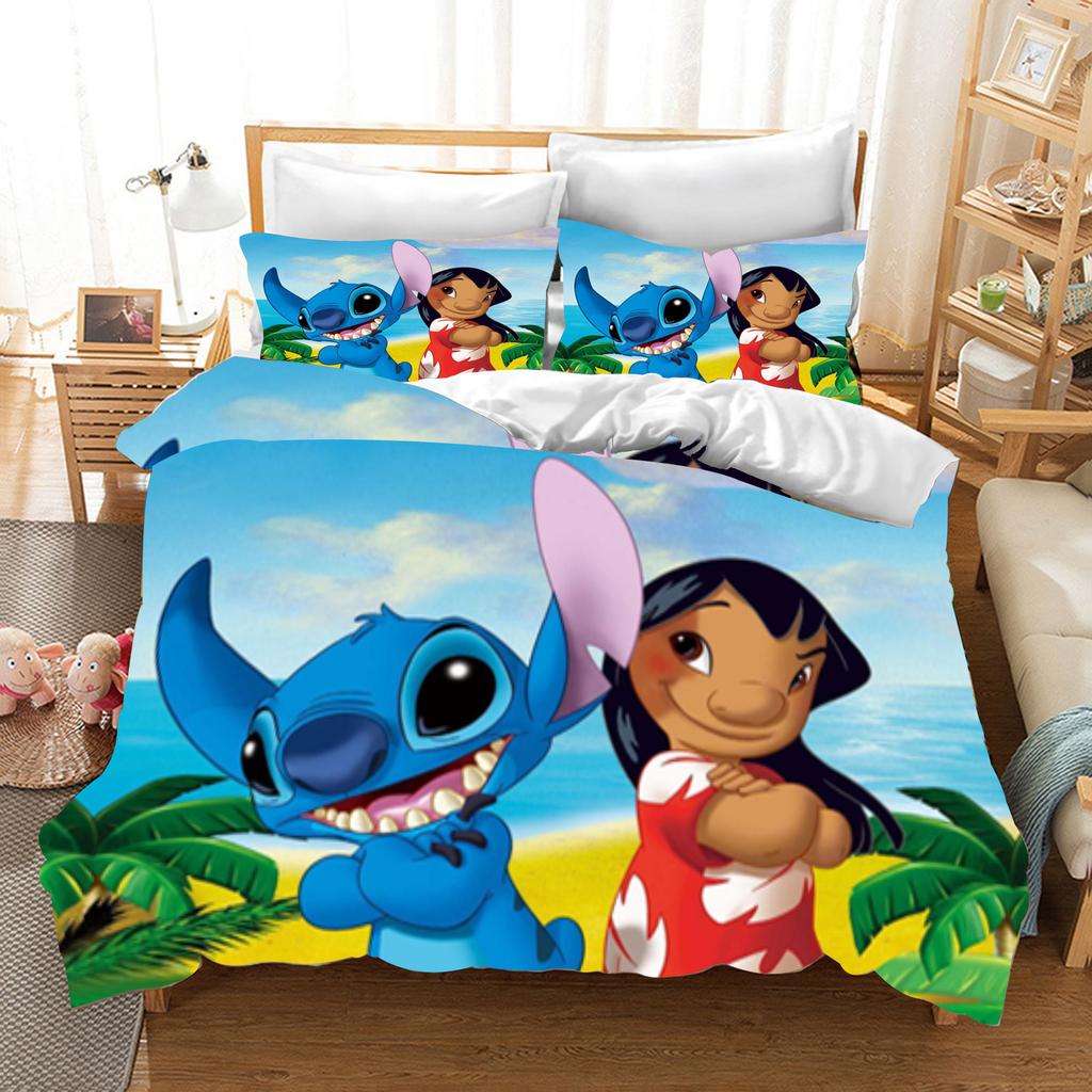 Stitch Printed Bedroom bedding set duvet cover Christmas Gifts Comforte Cartoon With pillowcase children's suitable and adults