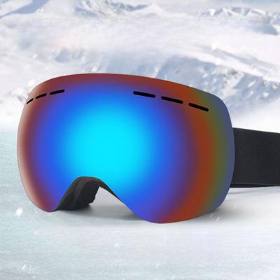 Fashion Spherical Ski Goggles Double Layer Anti-Fog Large View Outdoor Ski Windproof Goggles