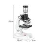 Microscope for Kids Science Experiment Toy up to 100-1200x Magnification Stem Kits with 8 Slides
