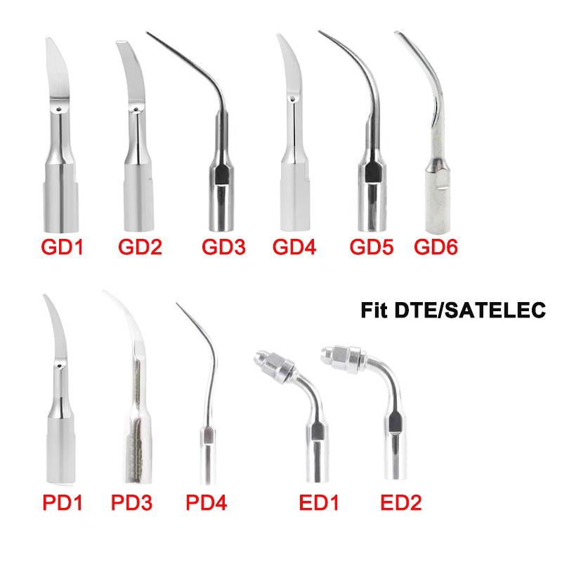 5Pcs Dental Ultrasonic Scaler Tips Fit Ems Woodpecker Dte Satelec G1-G6 E1-E5 P1 P3 P4 Gd1-Gd6 Pd1 Pd3 Pd4 Ed1 Ed2