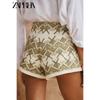 Zaprha 2025 Summer New Holiday Style Lens Patchwork Embroidery Decoration High Waist Casual Shorts 5770224