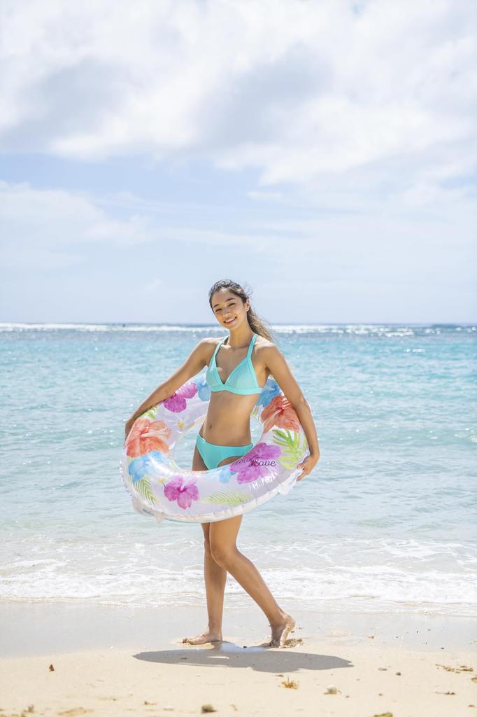 Igarashi 100cm Inflatable Ring, Natural Beauty Inflatable Ring with Rope, RLD-100G