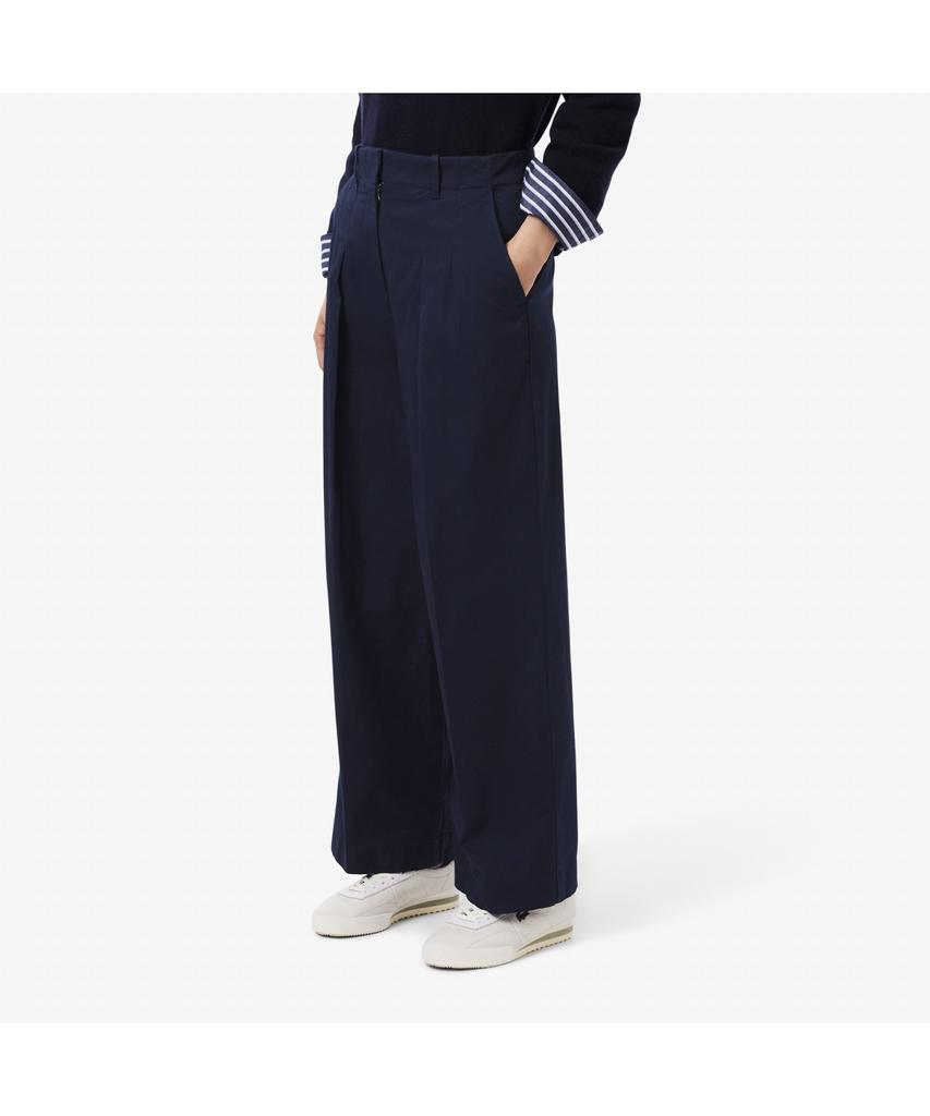 LACOSTE Women'S Wide Fit Chino Tuck Pants Hf2445-55N 166