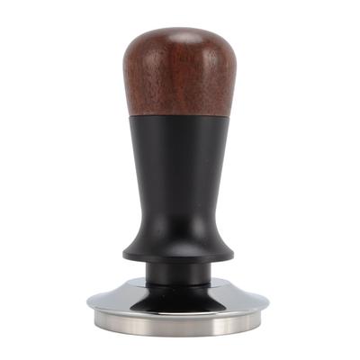 Coffee Tamper Spring Loaded Stainless Steel Walnut Coffee Press Tool for Coffee Making 58mm /