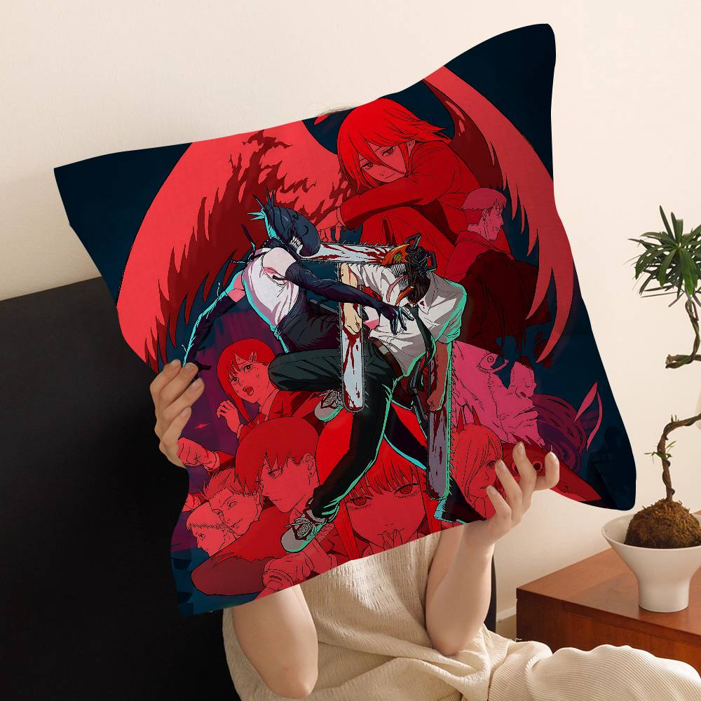 Anime Chainsaw Man The Movie Reze Arc Cushion Cover Inches Farmhouse Decor Home Throw Pillow Covers For Couch Decorations