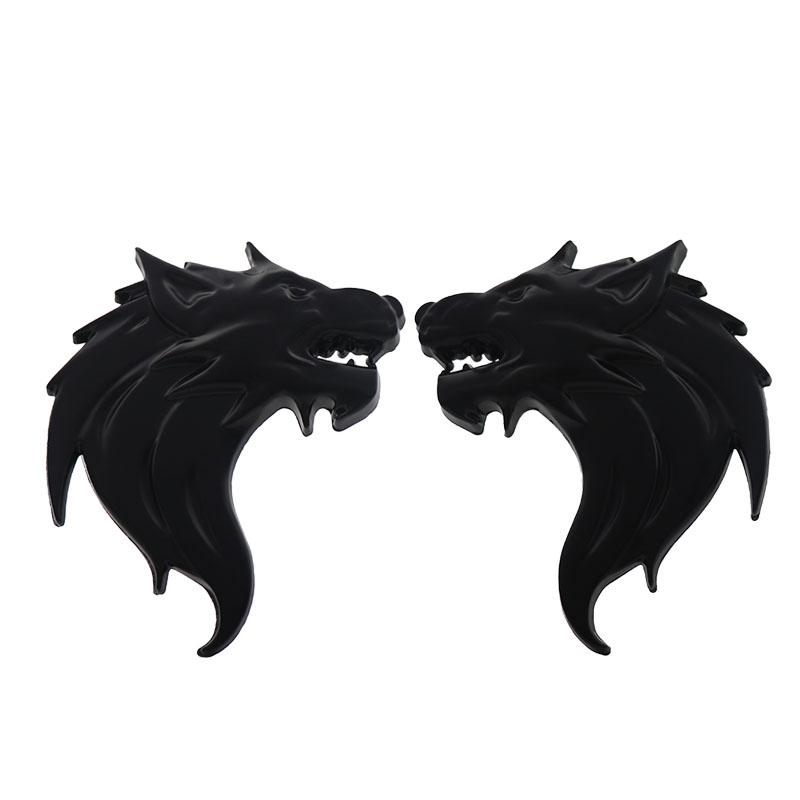 3D Premium Wolf Head Beast for Car Fender Trunk Rear Bonnet Decal Emblem Badge Sticker Accessories