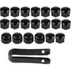 For Lug Nut Covers Senyar 20pcs 17mm Car Wheel Bolt Nut Cover, Universal Covers Auto Hub Screw Anti-Theft Cover for Auto (Black)