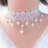 Ženy Náhrdelník na večírek Vyhloubená krajka Umělá perla Dekor Střapec Prom Cosplay Halloween Karneval Choker Svatební představení Šperky na krk