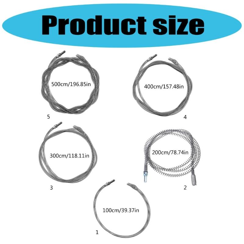 Spring Steel Drain Cleaner Snake Suitable For Toilet Pipe Kitchen Bathroom Sink Shower Drain Unclogging And Maintenance