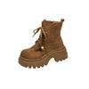 Retro Martin-Stiefel mit dicker Sohle für Damen, neue Herbst-Temperament-vielseitige Kurzstiefel, kleine höhenverstärkende Freizeitstiefel