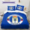Real Oviedo Muster Bettwäsche Steppdecken-Set Heimdekoration Geschenk (1 Bettbezug + 2 Kissenbezüge (ohne Füllung))