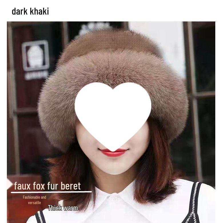 Dam Vintermössa i Fuskminkpäls med Fri Frakt - Mångsidig, Utländsk Stil, Moderiktig, Tjock och Öronvärmande.