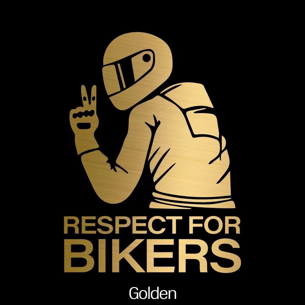 Car Motorcycle1pc 15x11CM Respect Biker Decor Sticker For On Vinyl 3D Stickers Motorcycle Vinyl 3D Stickers And Decals Worldmum