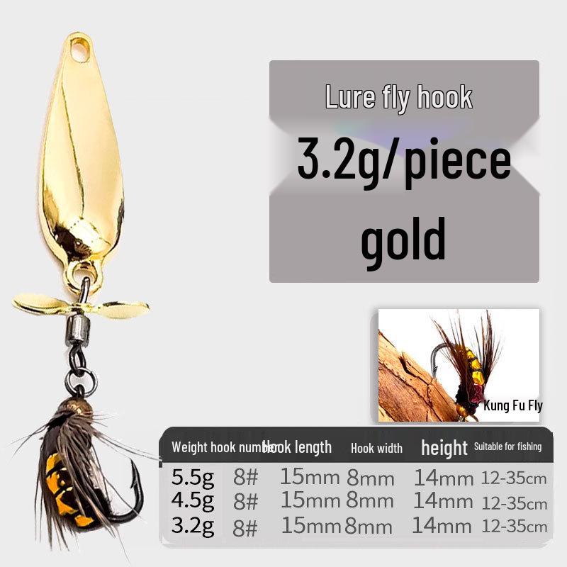 Propeller Spinner Fly Fishing Lure - Micro Soft Bait Hook for White Mouth Fishing